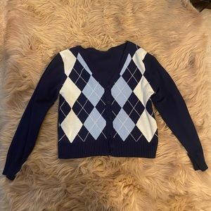 Argyle cardigan